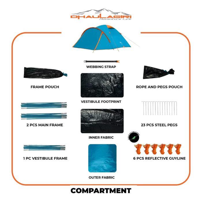 Eiger - BISA COD Tenda Dhaulagiri Terra 45 - Tenda Kemping - Tenda Camping 4P - Tenda Double Layer -