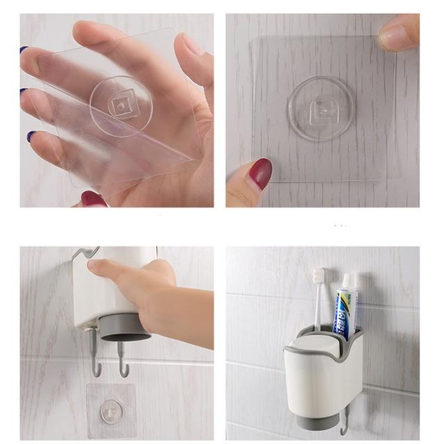 Cangkir Sikat Gigi Kreatif Magnetik Dinding Mounting Cangkir Obat Kumur Set Gigi Pasangan Cangkir Cu