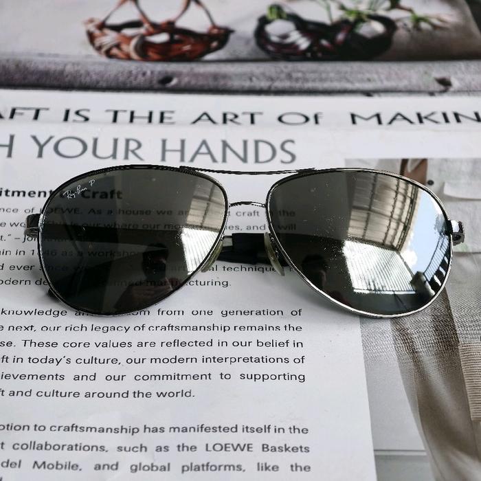 (Barunya 4jt) Kacamata Sunglasses Ray-Ban RB 8313 Polarized Carbon Fiber Original Optik Seis Rayban