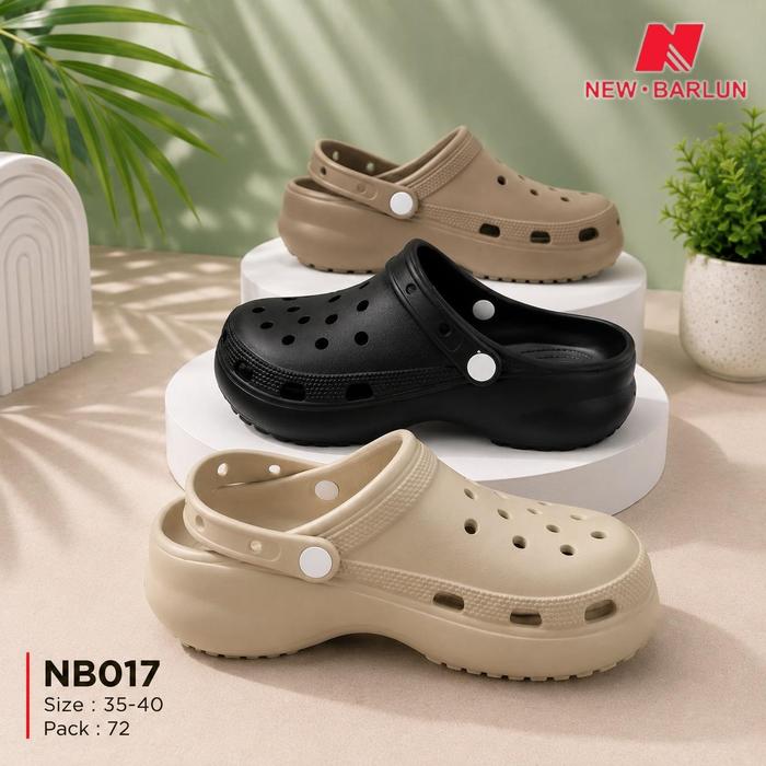 New Barlun Crocs Sendal Anak NB017 35-40 3 warna