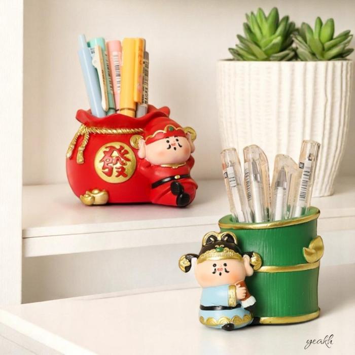 READY Yeakh Pajangan Meja Tempat Bolpen Patung Buddha Dewi Kwanim Dewa Kelulusan