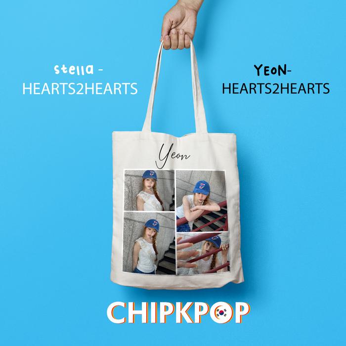 TOTEBAG [PAKET SET] YEON H2H HEARTS2HEARTS I PC H2H I PHOTOCARD H2H I CARMEN I ALBUM H2H HEARTS TO H