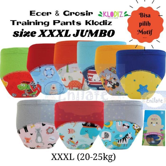 Training Pants Klodiz XXXL Jumbo Ecer & Grosir Celana Toilet Training / Celana Ompol Potty Training 