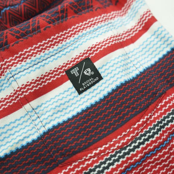 Tendencies Navajo Fleece Maroon Boardshort Basic Celana Fit Shorts