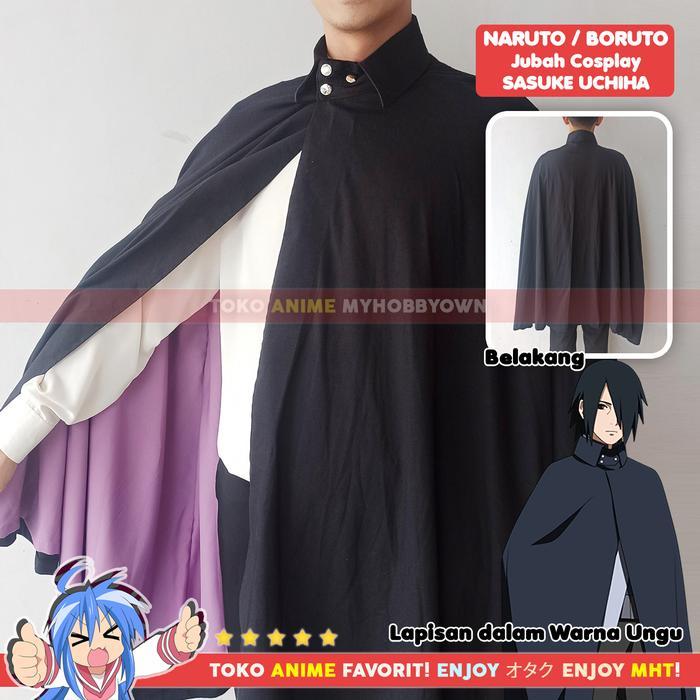 Jubah Uchiha Sasuke Kostum Cosplay Anime Boruto Naruto Next Generation Terlaris