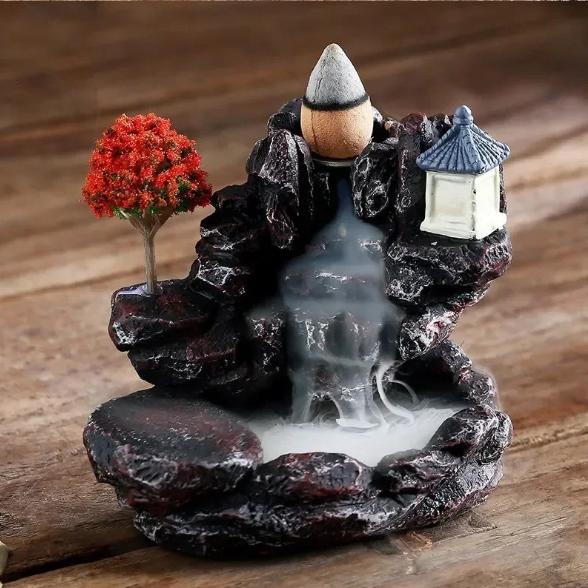 Mutiaramall - Tempat Dupa Hio | Incense Burner Waterfall | Dekorasi Aromaterapi Rumah