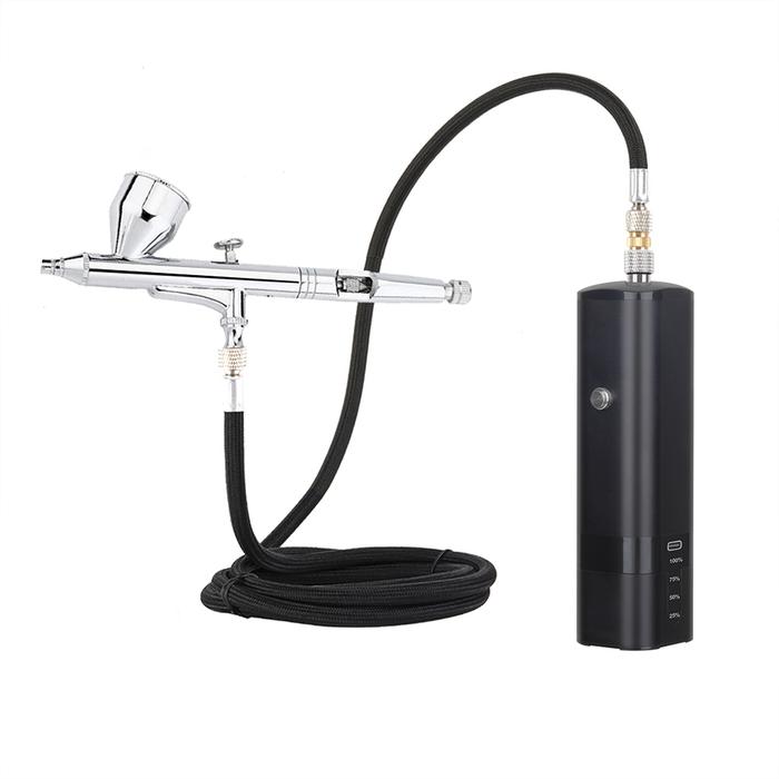 Kit Airbrush Mini portabel, dengan kompresor Air Brush,