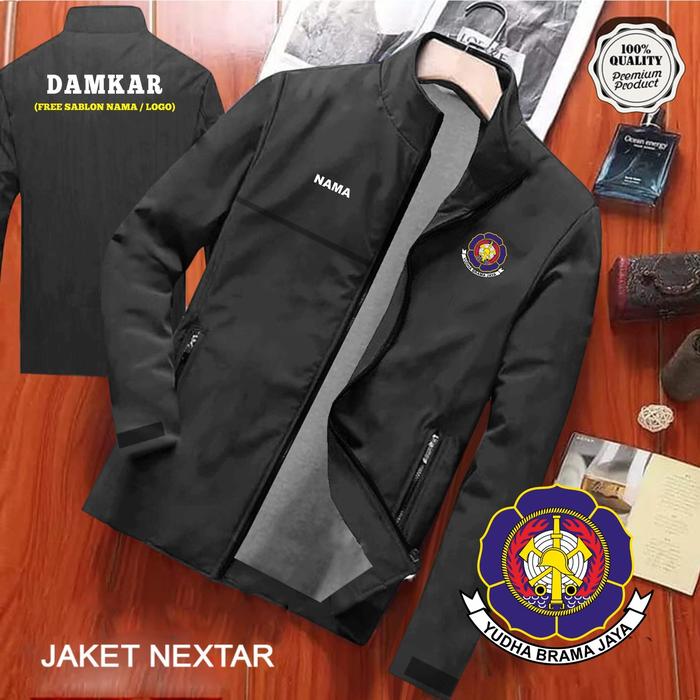 JAKET NEXTAR TANPA KERUT PEMADAM KEBAKARAN / JAKET CUSTOM SABLON DAMKAR TERBARU / JAKET PRIA WANITA 