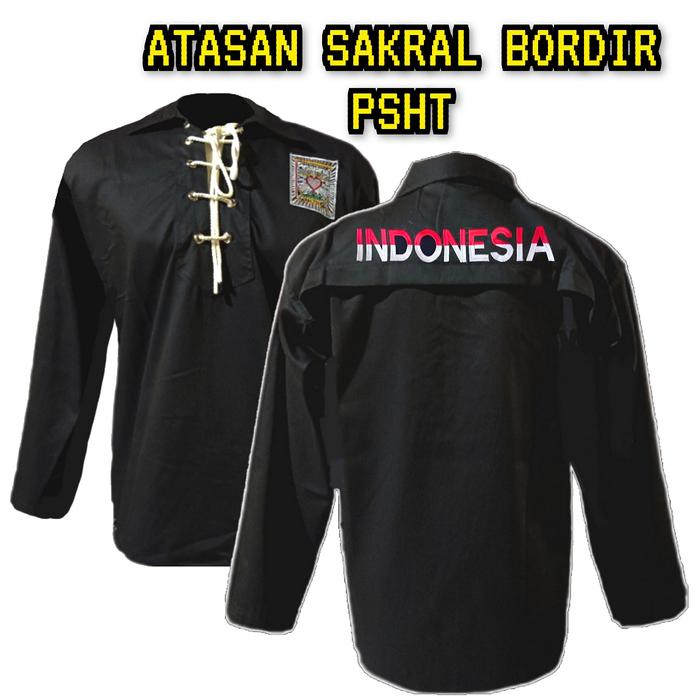 BAJU WARGA PSHT BORDIR SIMPEL TERBARU - BAJU PENCAK SILAT - ATASAN SAKRAL WARGA SH TERATE - Pria, De