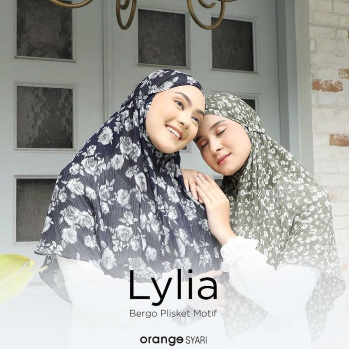 Bergo Maryam Plisket (Bergo Lylia) Motif Bunga Cerutty Babydoll Premium