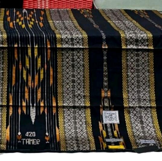 Sarung Tenun Sutra Tamer 420 Edisi Lomitid Muslim Kain Putih Motif Dewasa Bordir Hitam Pria Wanita K