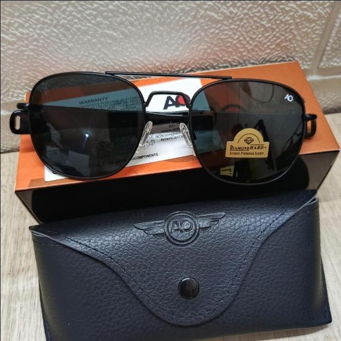 Kacamata American Optical (AO) Eyewear Model Pilot Frame Black Secen Original