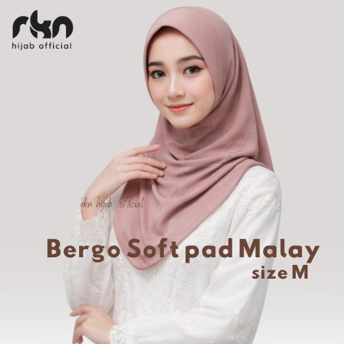 RKN Hijab Instan Daily Bergo Softpad Malay Size M Bahan Jersey Nyaman Lembut Desain Simpel Elegan un
