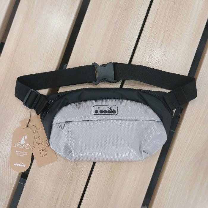 Tas Pinggang - Diadora Nerone Waistbag - Grey Black [DIASB250303G] - Original