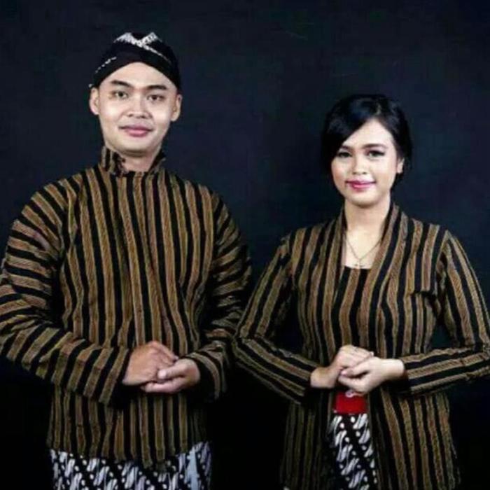 Baju Lengan Panjang Kebaya Wanita Dewasa - Kebaya Lurik Wanita Remaja Murah - Bahan Katun Premium /