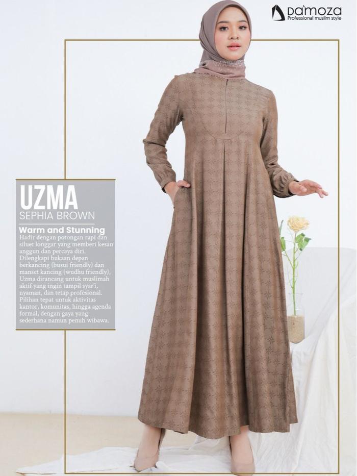UZMA DRESS BY MUTIF / MUTIF UZMA TERBARU / UZMA SEPIA BROWN / GAMIS UZMA BY MUTIF / MUTIF UZMA SEPIA