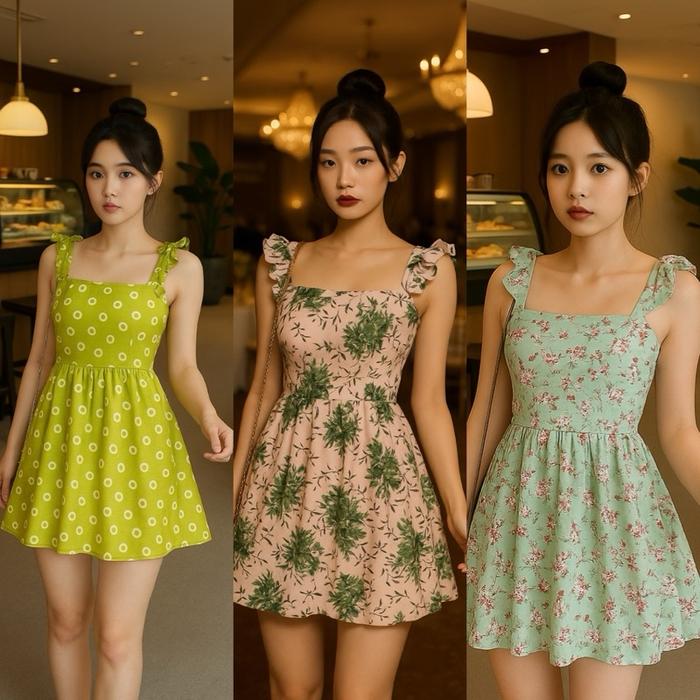 Dress mini yukensi sexy look bahan rayon premium Wanita Daster Bali Pendek Casual Motif