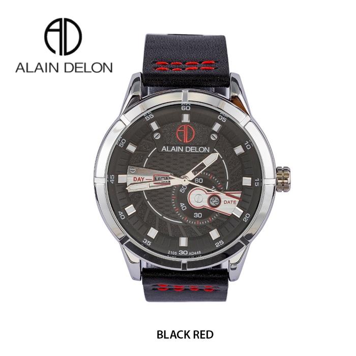 Alain Delon    AD448 Leather Strap Original Garansi Resmi Jam Tangan Pria