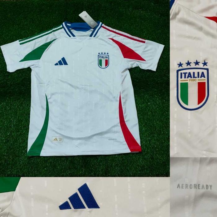 PREMIUM JERSEY BOLA ITALIA AWAY PIALA EROPA 2024 IMPORT HIGH QUALITY - JERSEY BOLA MURAH