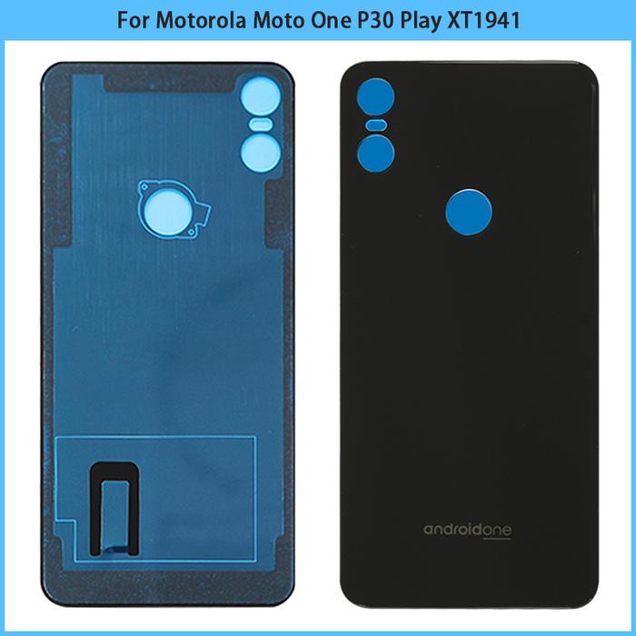 New For Motorola Moto One P30 Play XT1941 Glass Battery Back Cover