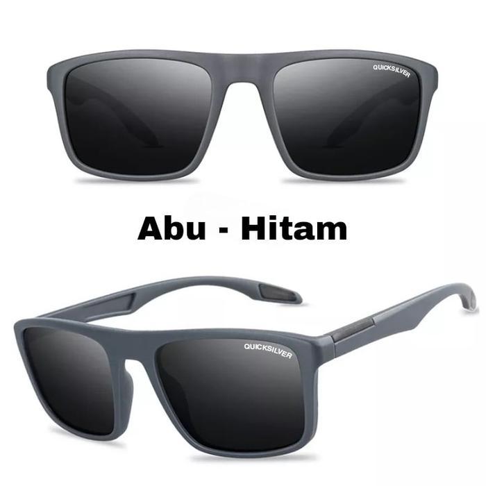 KACAMATA SPORT PRIA QUICK SILVER 0101 LENSA POLARIZED PHOTOCROMIC ANTISILAU ANTIRADIASI FRAME POLYCA