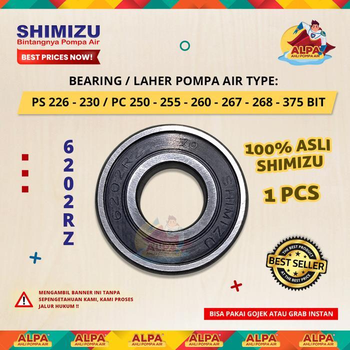 Bearing / Laher SHIMIZU ASLI 6202RZ (Tutup Karet)