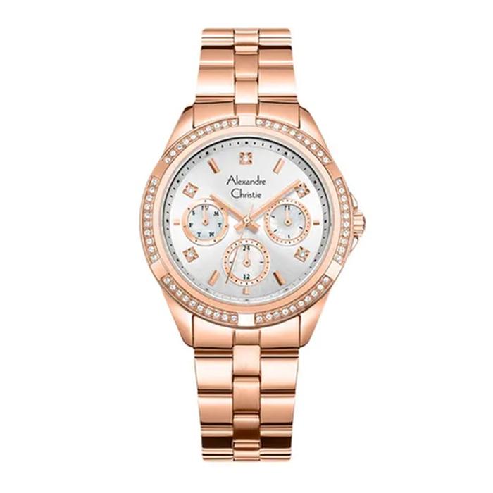Alexandre Christie AC 2947 Rosegold White BFBRGSL2 Jam Tangan Wanita
