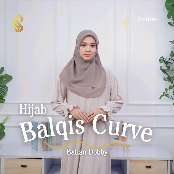 SYMPA Hijab Balqis Curve Malay Series Bahan Dobby GRADE A Motif Elegan Tidak Mudah Kusut Ukuran 115x