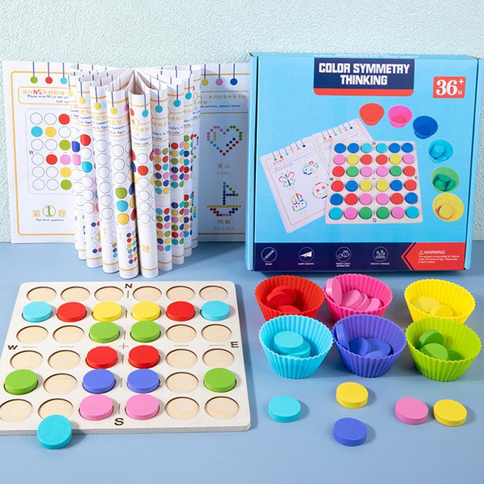 Color Symmetry Thinking Game Creative Mirror Image Thinking Board
