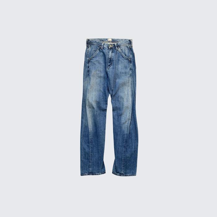 Rare Blue Jeans Vintage Lee Union Made Repro 1950s Model Leather Patch Denim Pants - Unisex - 28