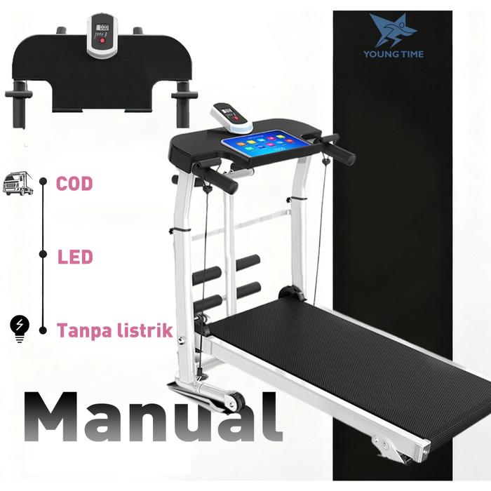 【YT】Treadmill Manual Multifungsi Lipat Alat Fitness Treadmill incline Treadmill Lipat
