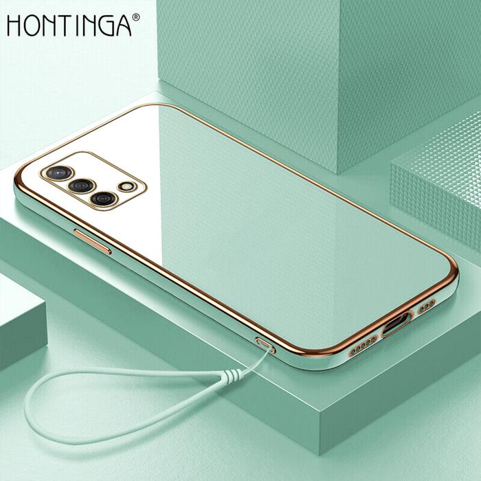 Hontinga Casing Ponsel untuk OPPO A95 A74 4G, Pelindung HP Kotak TPU