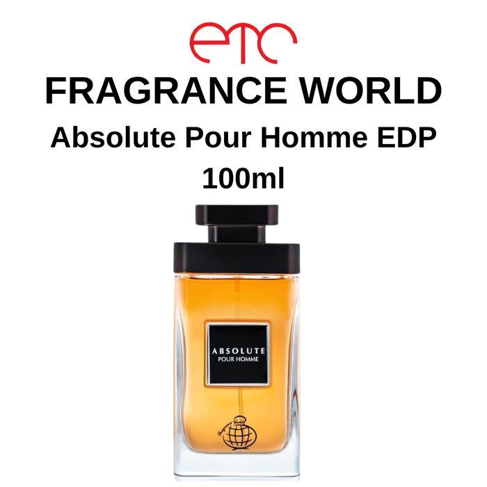 (PROMO) PARFUM FRAGRANCE WORLD ABSOLUTE POUR HOMME EDP 100ML FOR MEN ABSOLUT PARFUM PERFUME