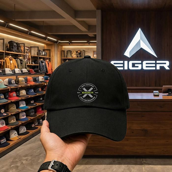 EIGER Topi Baseball Bordir Premium Topi Casual Pria Wanita Kekinian Streetwear