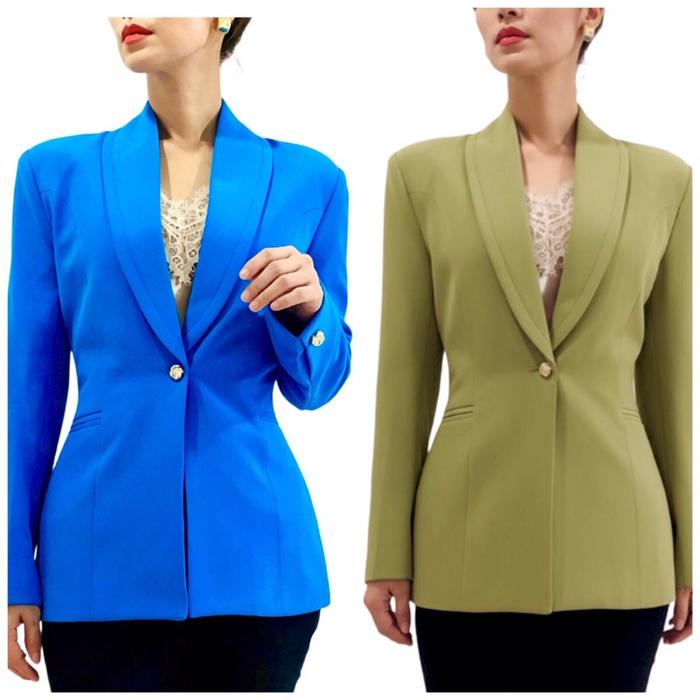 Blazer wanita lengan panjang kancing 1. Blazer wanita 1 kancing elegan. Blazer wanita slimfit kancin