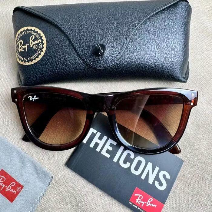Kacamata RayBan Wayfarer Reverse Brown Full Set Original