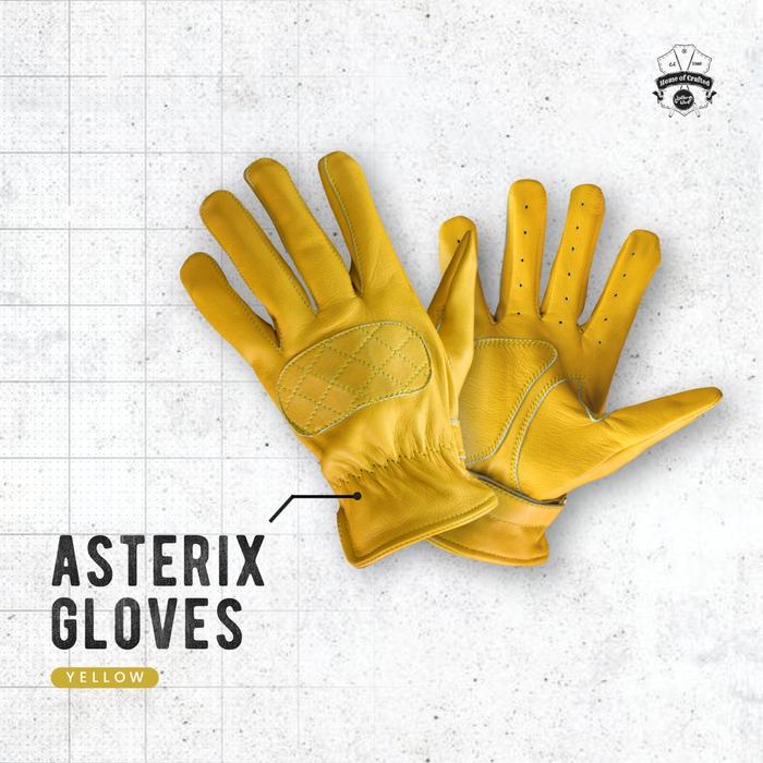 Sarung Tangan Kulit Asli Asterix Vintage. Leather Gloves Asterix