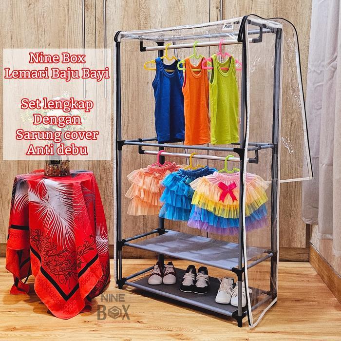 nine box lemari baju bayi newborn / rak lemari gantungan baju bayi baru lahir