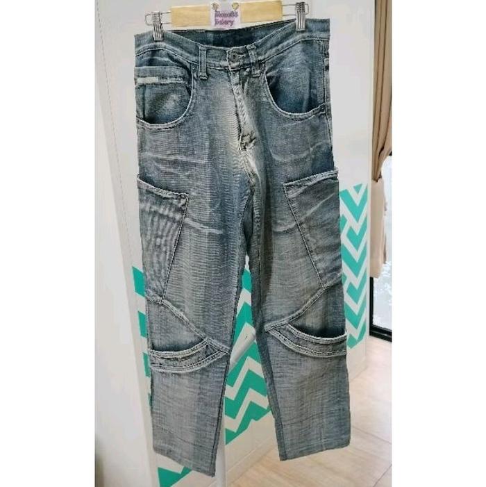 Celana Cargo Jeans Multipocket Premium Brand.
