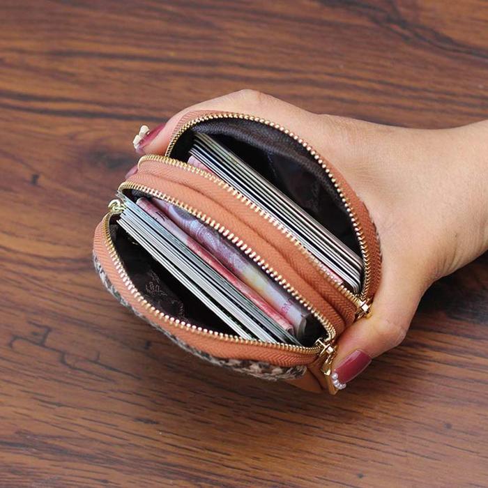 Dompet Travel Dompet Koin Mini / Dompet Kecil Ritsleting Ganda Wanita Eropa Dan Amerika Serikat