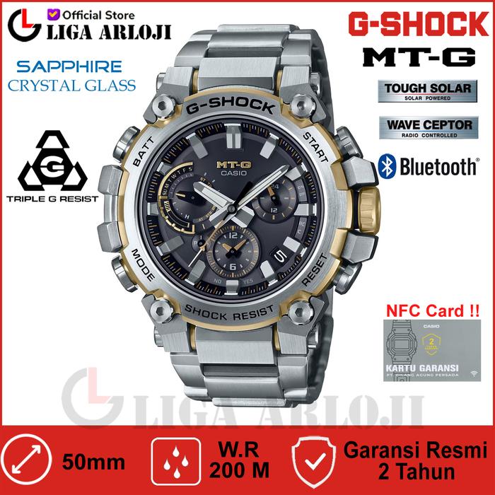Casio G-SHOCK MTG-B3000D-1A9DR Jam Tangan Pria Analog MTGB3000D Steel GSHOCK MTG-B3000D-1A9 MTG B300