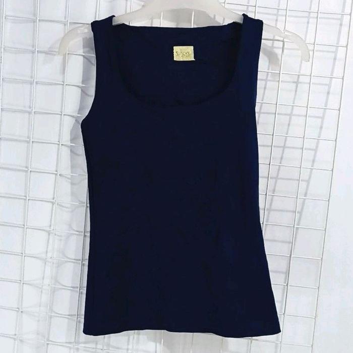 Tanktop Spandex Dalaman Outer Biru Dongker