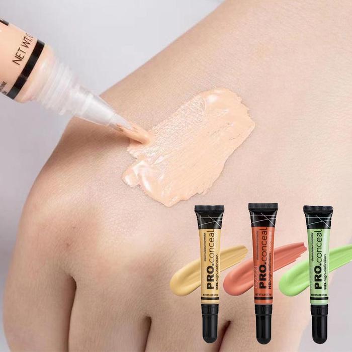 HD Pro Concealer Corrector Orange Dan Hijau Waterproof Wajah Full Coverage High Definition Concealer
