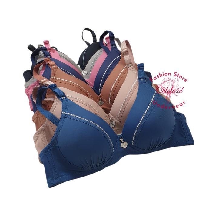 Terlaris- 3 Pcs Bra Wanita Remaja Polos Bh Dewasa Katun Piaoli Cup Kecil -Gratisongkir