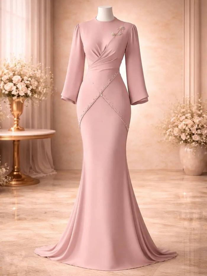 COD Rahma Dress bahan Maxmara Velvet gamis maxy Pesta Wanita Jumbo S M L XL Gamis Wanita Terbaru 202