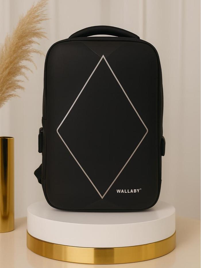 Wallaby Tas Ransel Laptop Hard Shell EVA Port USB Waterproof Import TP 1003 Stylish Nyaman untuk Kan