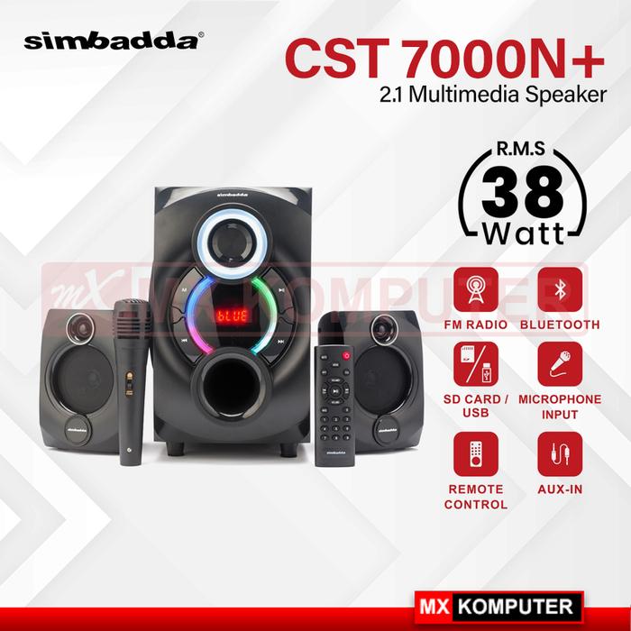 Speaker Bluetooth Simbadda CST 7000N+ Subwoofer Bass Power LED Display