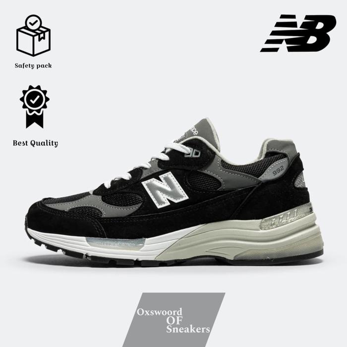 Sepatu NB 992BK Black White Grey (100%BNIB Made in USA)