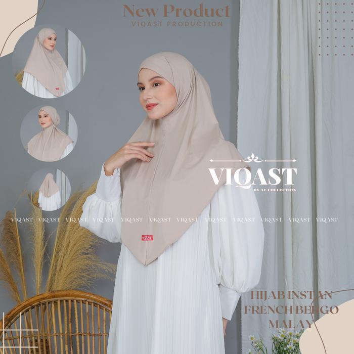 Hijab Bergo French Melayu Khimar Lesti Jersey Premium Size L Kerudung Tali t Malay Jilbab Syar'i Kru
