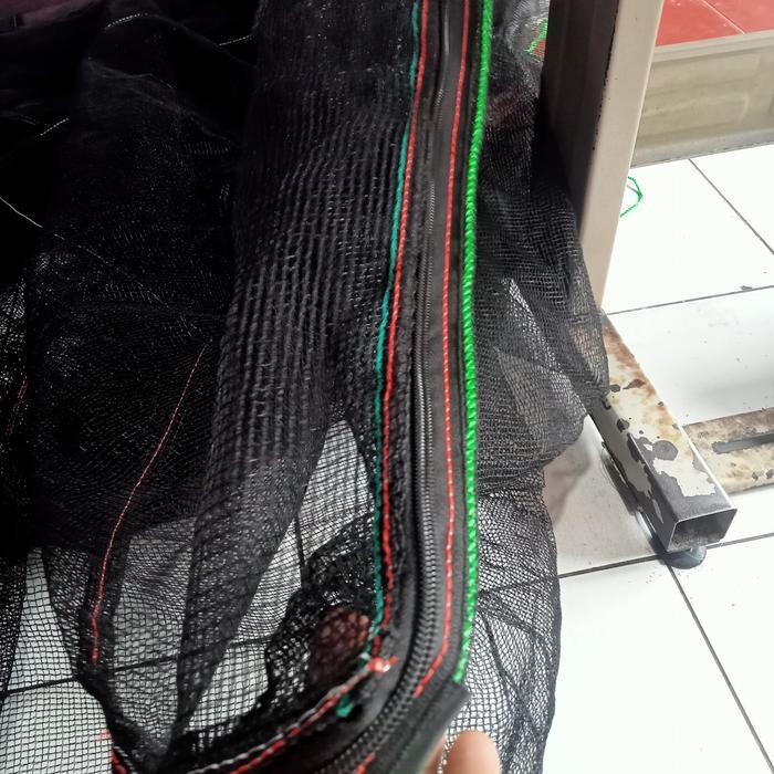 jaring keramba ikan + tutup ukuran p x l x t ( 3x2x1 ) waring hitam RK